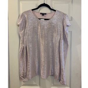 Beautiful glitz top with puff sleeves